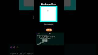 Create a Hamburger Menu with HTML & CSS #html #css #hamburgermenu #coding #webdesign