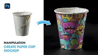 Adobe Photoshop 2024 Tutorials - How to Create a Old Paper Cup Mockup in Few Simple Steps