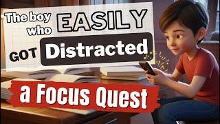 Stay focused & avoid distraction | Kids story | A FOCUS quest | actionable strategies explained