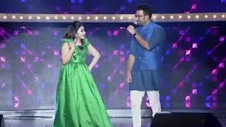 #Rimi Tomy with #prithviraj on stage..