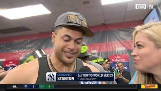 Giancarlo Stanton on winning ALCS MVP, advancing to the World Series