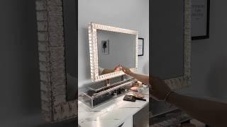 Diamond Vanity Mirror Unboxing | Makeup Mirror Inspo | Vanity Room Transformation