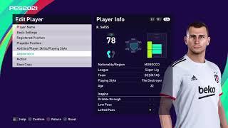 Roman saiss face e football pes 2021  besiktas