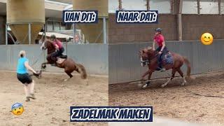 HET ZADELMAK MAKEN VAN DIABLO! | Horses by Demi