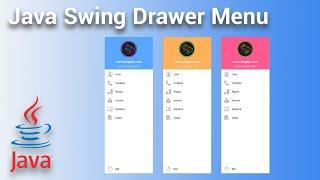 Java Swing - How to Create Drawer Menu Using Java Swing