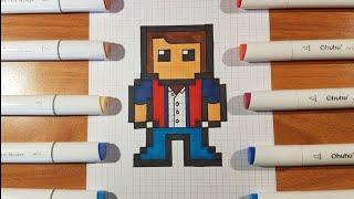 Tuto Pixel Art Dessin Marty Mcfly