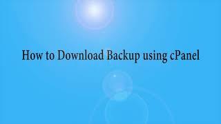 How to Download Backup using cPanel with NAYO HOSTING