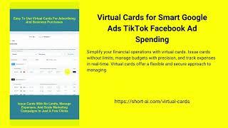 Virtual Cards for Smart Google Ads TikTok Facebook Ad Spending