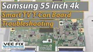 Samsung 55 inch 4k Smart TV T-Con Board important test point and troubleshooting