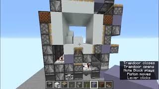 Minecraft - 80 Block Fast Tileable 3x3 Spiral Door [Tutorial]