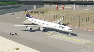 X-Plane 11 | Airbus A340-600 | New York to Berlin Flight | Thrustmaster T-Flight Hotas 4