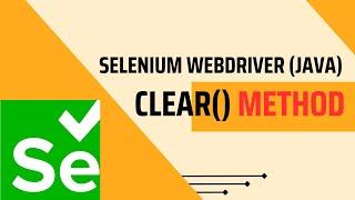 Selenium clear method in Java | FullStackSDET