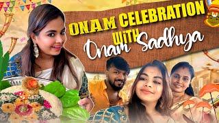 Our biggest onam celebration | Onam Sadhya முதல் பூகோலம் வரை எல்லாமே பண்ணிட்டோம்| Keerthi Shrathah