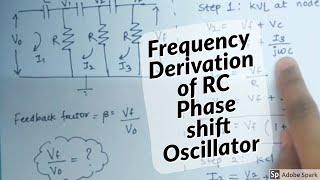 DERIVATION OF RC PHASE SHIFT OSCILLATOR in simple way | Hindi | Electronics Subjectified