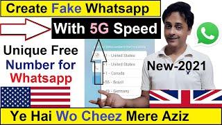 Get Unique US fake number for Whatsapp Verify Whatsapp account without your personal number