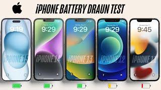 iOS 17.5.1 iPhone 15 vs 14 vs 13 vs 12 vs11 Battery Drain Test