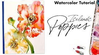 Watercolor Tutorial | Icelandic Poppies!