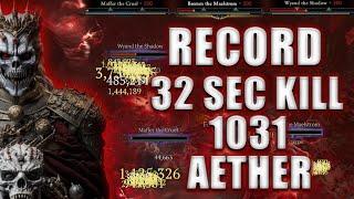 BLOOD SURGE 32 SEC T8 Council Kill 1031 AETHER | Diablo 4 Necromancer Season 5 Build #skulm #diablo4