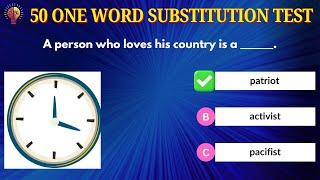 50 One-Word Substitution Questions for English Language Learners Dream2English Hindi 2024