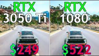 Nvidia RTX 3050 Ti vs GTX 1080 II Test in New Games