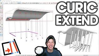 Extend Objects to Other Objects with CURIC EXTEND for SketchUp