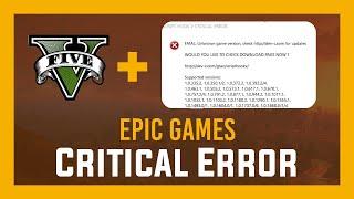 [ FIX ] Script Hook v Critical error Epic Game | Error After Latest Update Fix