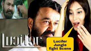 LUCIFER JUNGLE FIGHT SCENE REACTION |Lucifer movie fight Scene | Roohdreamz Reactions