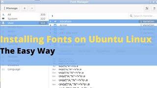 Install Fonts On Ubuntu Linux 20.04 - The Easy Way!