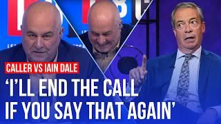 LBC caller faces off with Iain Dale in ‘masochistic’ debate on Nigel Farage