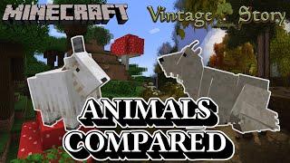 Minecraft -vs- Vintage Story - Animals Compared 