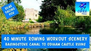 Rowing Machine Scenery 4K 40 Minutes RPOV Basingstoke Canal to Odiham Castle Ruins