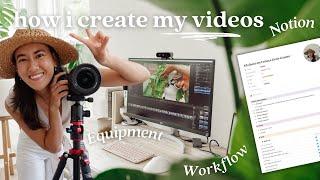  How I Plan, Organize, & Create My YouTube Videos | Notion, Workflow, Equipment