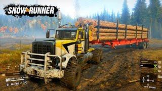 SnowRunner: NEW Peterbilt 389 Long Log 10x10 Mostar Truck Gameplay #187