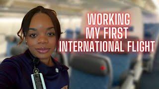 FLIGHT ATTENDANT VLOG: WORKING MY FIRST INTERNATIONAL FLIGHT | THE WORLD OF WIS