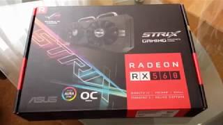 ASUS Radeon RX 560 RGB Gaming STRIX ROG Graphics Card Unboxing