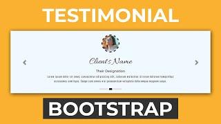 Testimonial Carousel using Bootstrap | Bootstrap Testimonial Slider
