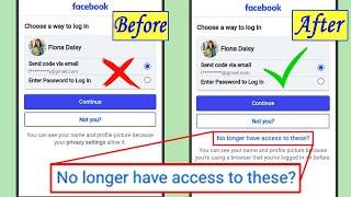 No longer have access to these facebook option not showing problem | Facebook hacked recovery 2023