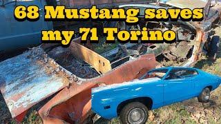 Worst 68 Mustang ever, saves 3 other cars before being crushed #mustang #torino