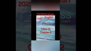 Class-10. English. Chapter-2. New Textbook Question Answer Solution. 2025. Full Part.