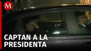 Claudia Sheinbaum arriba a su casa en Tlalpan tras salir desde Palacio Nacional