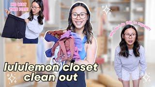Trying on my Pre-Pregnancy Lululemon Clothes 8 months Postpartum | HUGE CLOSET CLEAN OUT