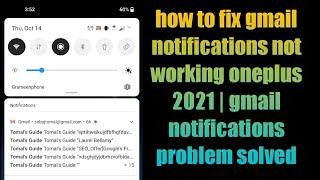 how to fix gmail notifications not working oneplus 2021 | gmail notifications problem solved