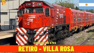 Cab Ride Retiro - Villa Rosa (Belgrano Norte Railway line - Argentina) train driver's view 4K