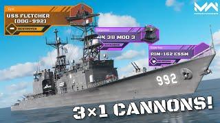 New Destroyer (Gacha) USS Fletcher (DDG-992) Quick View and Gameplay | Modern Warships