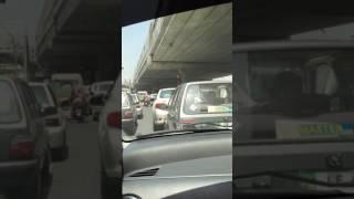 Traffic jam Lahore Kalma chowk