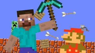 Minecraft Steve VS Super Mario Bros. | Mario Animation