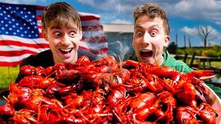 Two Brits try Louisiana Crawfish Boil for the first time!