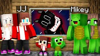 JJ and Mikey HIDE From Scary CARTOON CAT in Minecraft! - Maizen