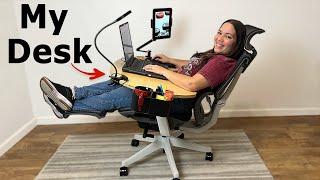 Never Work Uncomfortable Again! - DIY Recliner Portable Desk / Flexible Remote Workstation