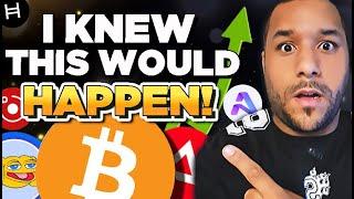 I KNEW THIS WOULD HAPPEN! LOOK WHATS NEXT FOR BITCOIN & ALTCOINS! (URGENT!)